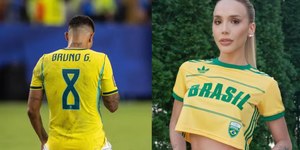 Esposa de Bruno Guimarães lamenta eliminação do Brasil: "Doendo"