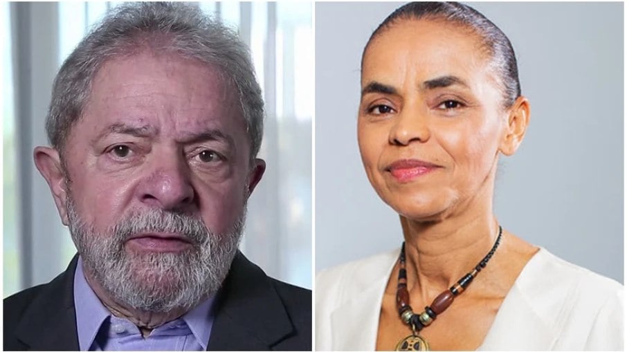 O ex-presidente Lula (PT) e a ex-ministra do Meio Ambiente Marina Silva (Rede)