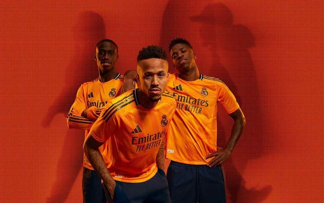 Detalhes da nova camisa laranja do Real Madrid para 2024/25