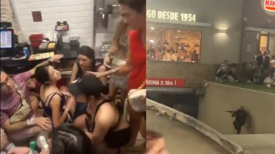 Fãs de Taylor Swift se abrigam em loja do Burger King para se protegerem de arrastão