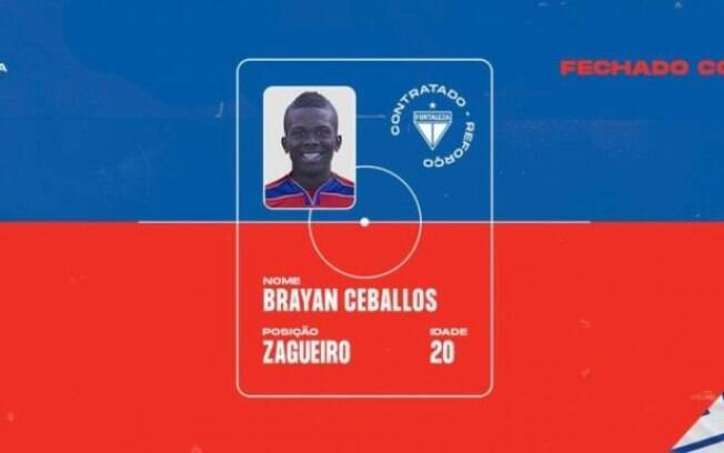 Fortaleza oficializa a contratação de Brayan Ceballos até o fim de 2024