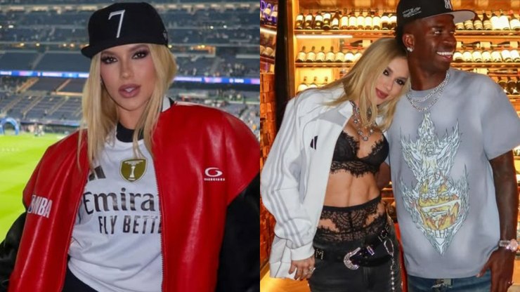 Virginia monta look ousado com lingerie e roupas de Vini Jr.