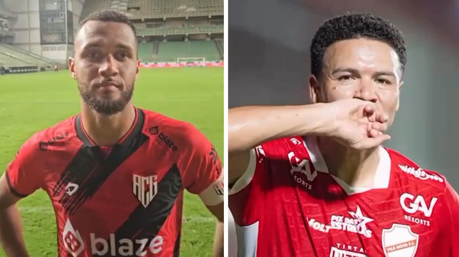 Gustavo Coutinho é uma das principais referências ofensivas do Atlético-GO, enquanto Marquinhos Gabriel aparece como uma das opções de criação do Vila Nova