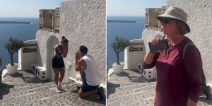 Pedido de casamento romântico vira cena engraçada e viraliza