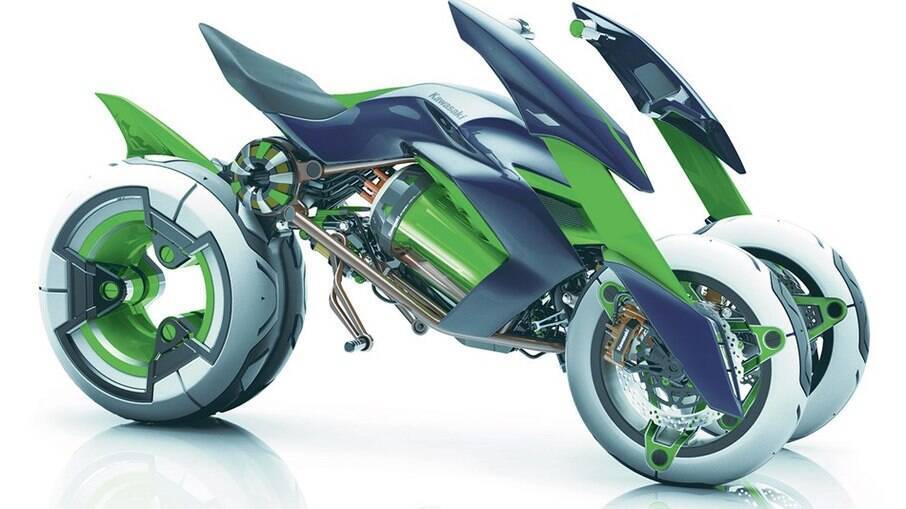 Kawasaki Concept J: modelo vem com sistema capaz de mover estrutura da moto nas curvas