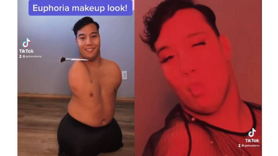 Gabe Adams-Wheatley é uma febre nas redes sociais com seus vídeos sobre maquiagem