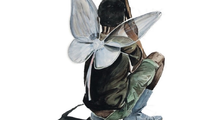 'O Anjo' (2015) obra de Sidney Amaral que ilustra a capa do livro 'Liberalismo Minoritário'