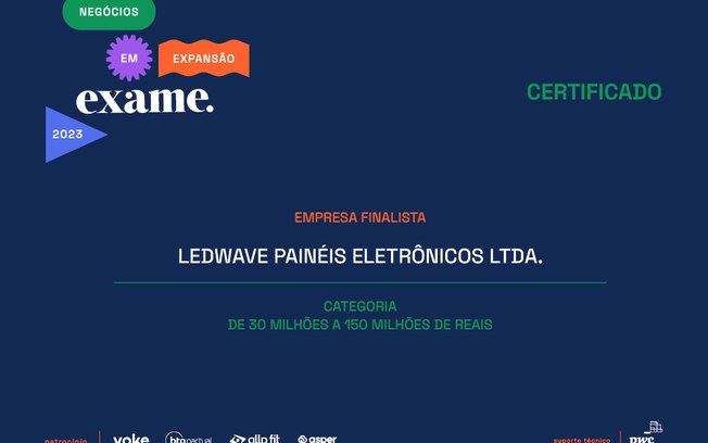 LedWave é reconhecida em premiação da Revista Exame