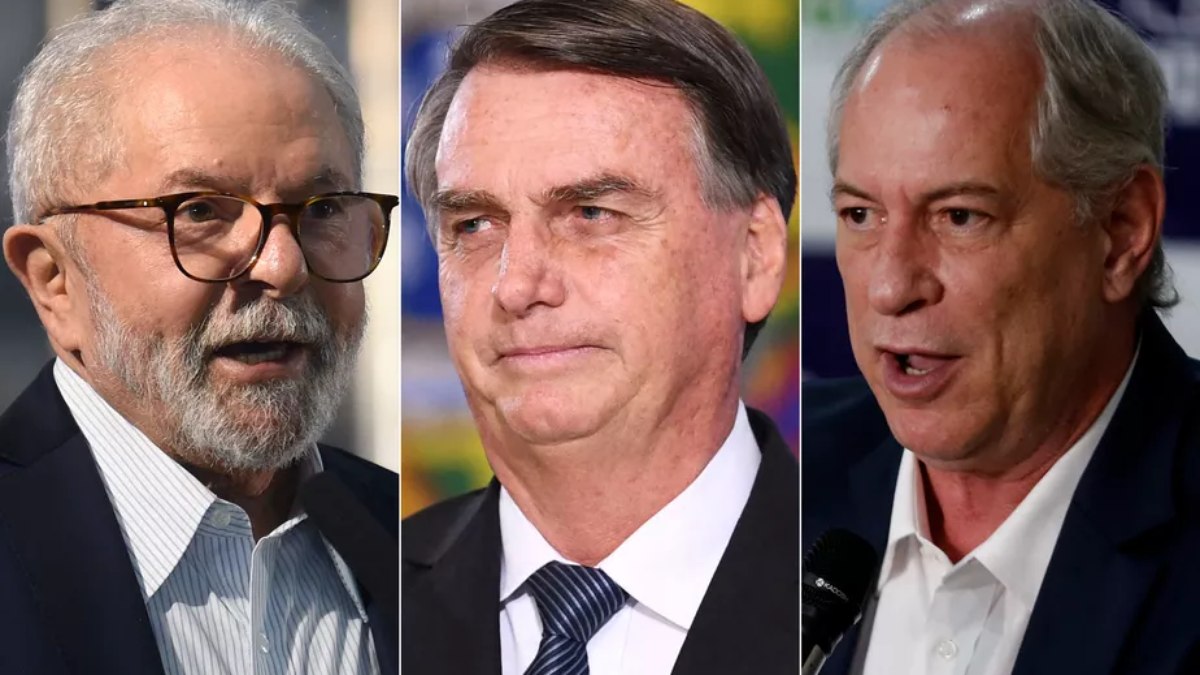 Lula, Bolsonaro e Ciro: candidatos à Presidência