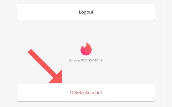 Como apagar o Tinder #3: o Tinder está cheio de configurações, e o botão 