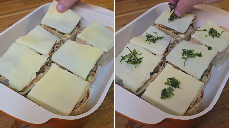 Cestinhas com queijo
