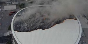 Incêndio atinge Velódromo do Parque Olímpico, no Rio de Janeiro
