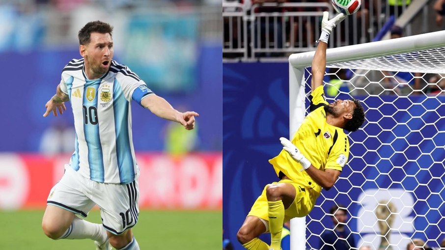 Messi e Vozinha fazem embate em Argentina x Cabo Verde Messi e Vozinha fazem embate em Argentina x Cabo Verde
