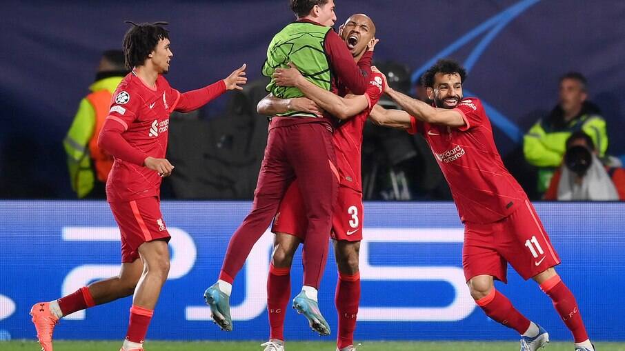Fabinho marcou o primeiro gol dos Reds na partida Fabinho marcou o primeiro gol dos Reds na partida