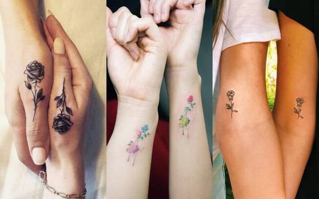 Delicadas, as tatuagens de rosa são ótimas escolhas para aquelas que querem gravar a amizade na pele