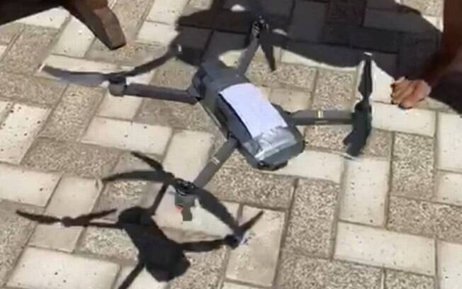 Drone entrega cigarro suspeito em cobertura de prédio na zona sul do Rio