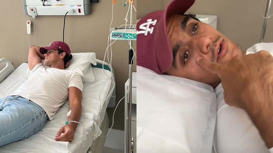 Felipe Simas foi hospitalizado após descobrir doença no olho