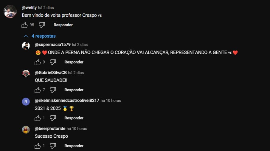 Quatro anos após o lançamento, são-paulinos comentam o videoclipe e reagem a chegada de Crespo