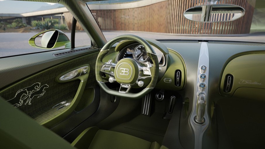 Interior do hipercarro Bugatti Brouillard