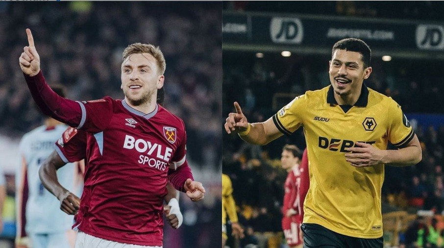 Bowen e André se enfrentam em West Ham x Wolverhampton