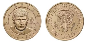 EUA começam a produzir moeda com rosto de Trump; veja