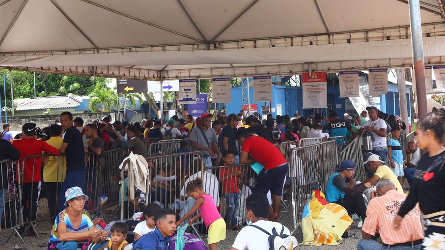 Imigrantes recebidos pela Operação Acolhida.