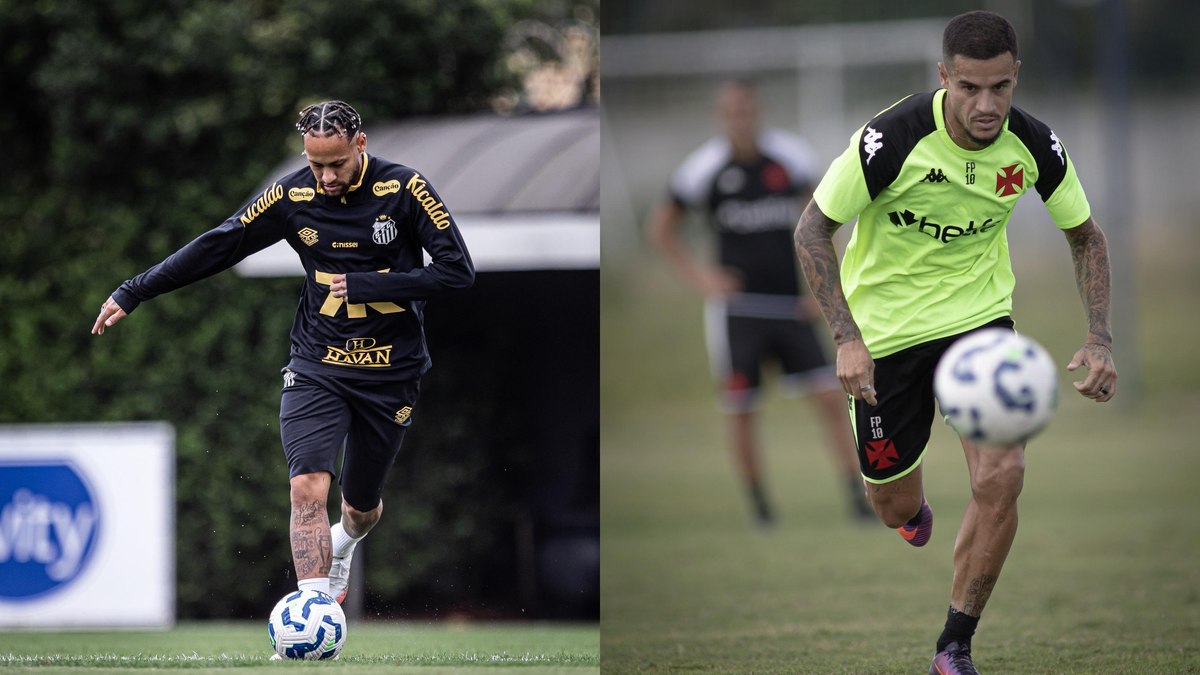 Amigos de longa data, Neymar e Coutinho se reencontram em Santos x Vasco Amigos de longa data, Neymar e Coutinho se reencontram em Santos x Vasco