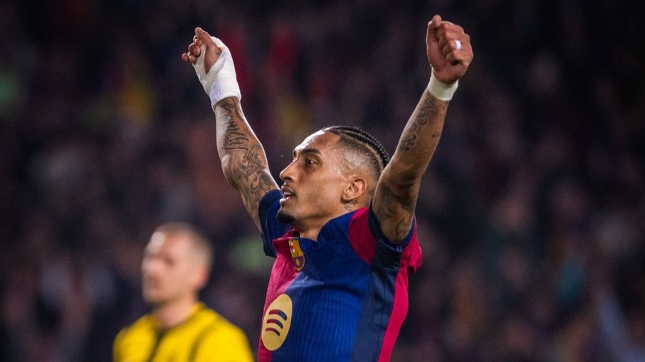 Raphinha se aproxima de recorde de Cristiano Ronaldo na Champions League Raphinha se aproxima de recorde de Cristiano Ronaldo na Champions League