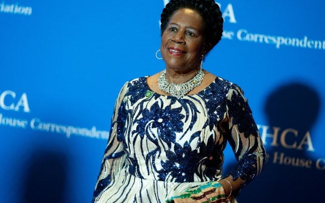 A congressista americana Sheila Jackson Lee, durante um jantar da Associação de Correspondentes da Casa Branca, em Washington DC, em 29 de abril de 2023