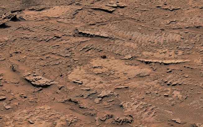 Imagem fornecida pela Nasa da superfície de Marte obtida pelo rover Curiosity em 8 de fevereiro de 2023 Imagem fornecida pela Nasa da superfície de Marte obtida pelo rover Curiosity em 8 de fevereiro de 2023