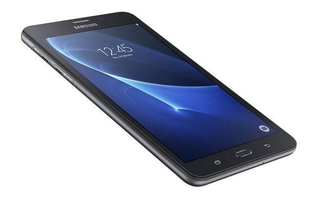 Galaxy Tab A 7' tem 8 GB de armazenamento; espaço pode ser aumentado para até 200 GB com cartões microSD
