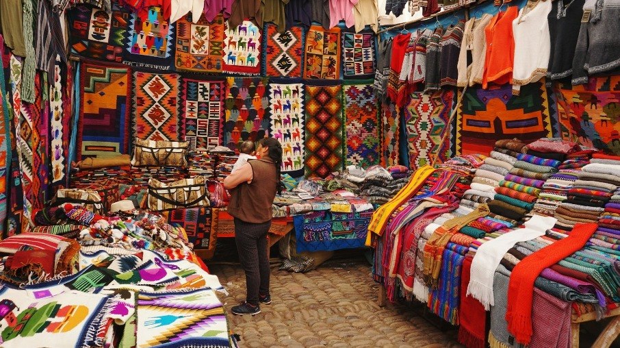 O centro têxtil e artesanato são alguns dos pontos fortes de Chinchero