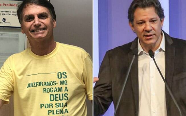 Os candidatos Jair Bolsonaro (PSL) e Fernando Haddad (PT) se manifestaram contra a violência durante período eleitoral