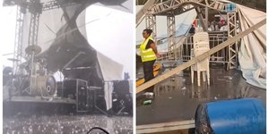 Vídeo: chuva de granizo interrompe show e destrói evento em MG