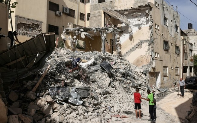 Diversos edifícios foram destruídos ou danificados durante a incursão de dois dias das tropas israelenses