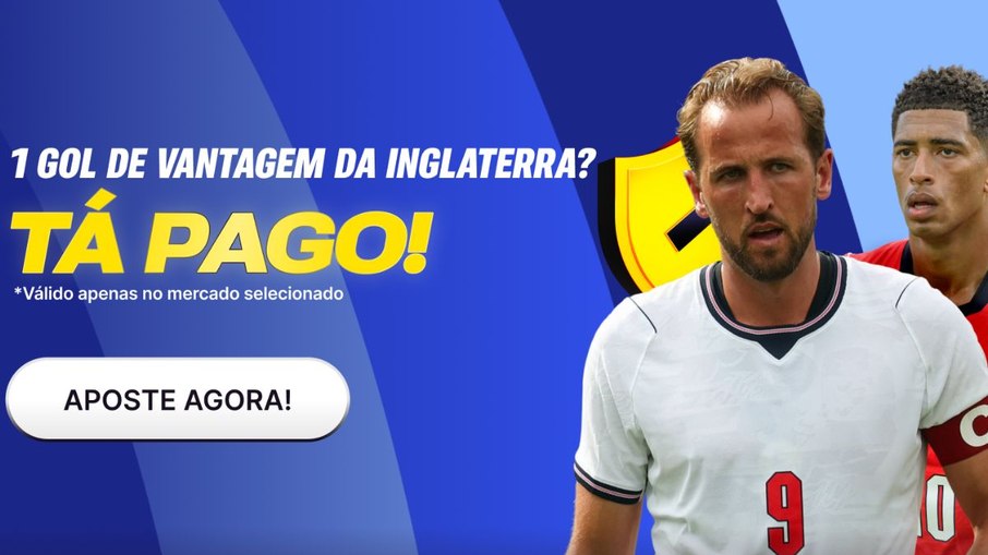 Se a Inglaterra abrir um gol de vantagem, a sua aposta é dada como vencedora Se a Inglaterra abrir um gol de vantagem, a sua aposta é dada como vencedora