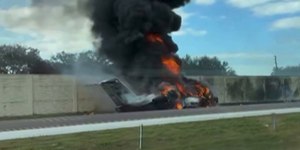 Avião de pequeno porte cai e atinge carro na Flórida; assista