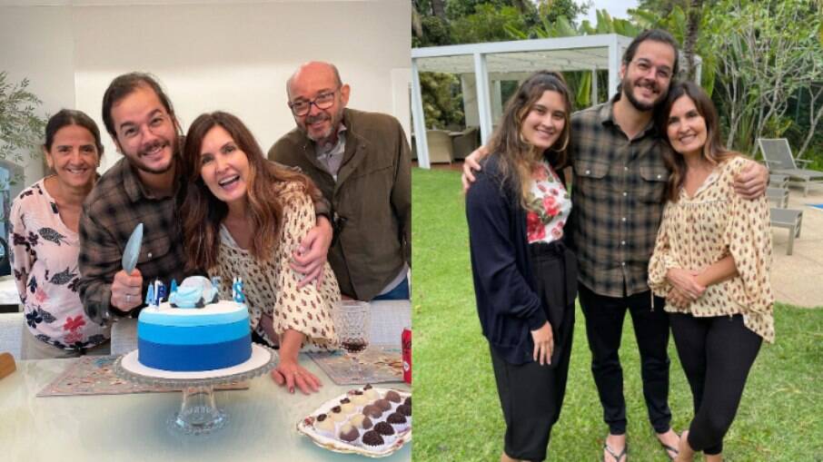 Fátima Bernardes e filha comemoraram aniversário de Túlio Gadêlha