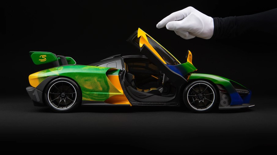 McLaren Senna com pintura Senna Sempre é produzido pela empresa no Reino Unido