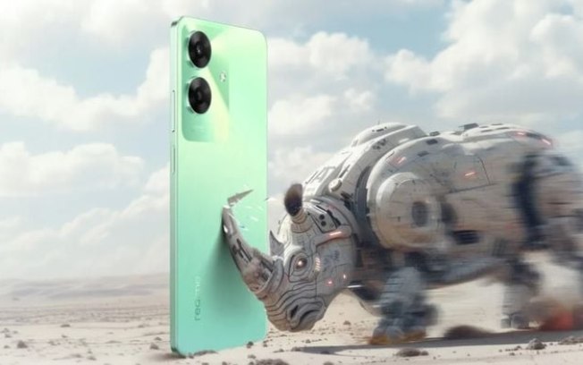 Realme C61 é revelado com corpo Realme C61 é revelado com corpo