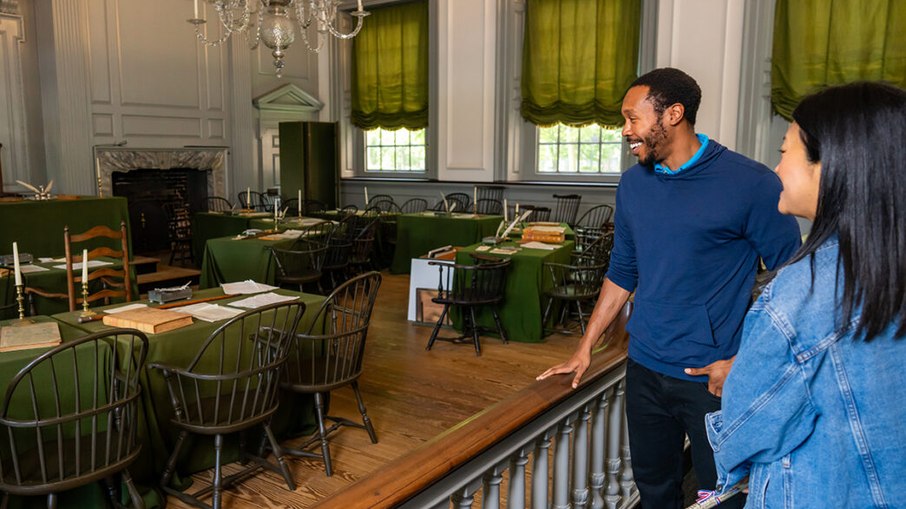 Sala da Assembleia no Independence Hall - Filadélfia (EUA)
