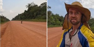 Ciclista é perseguido por onça e grava momentos de tensão