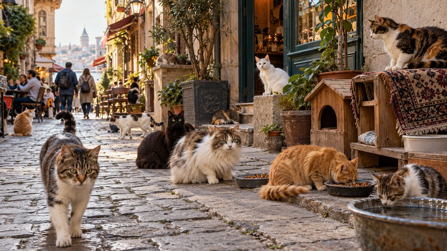 A cidade entre a Europa e a Ásia onde mais de 160 mil gatos vivem nas ruas A cidade entre a Europa e a Ásia onde mais de 160 mil gatos vivem nas ruas