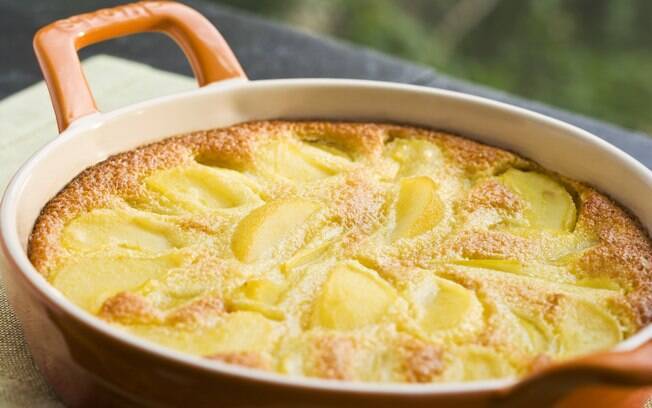 Foto da receita Clafoutis de peras pronta.