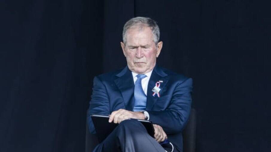 George Bush durante um evento em Shanksville, nos Estados Unidos 