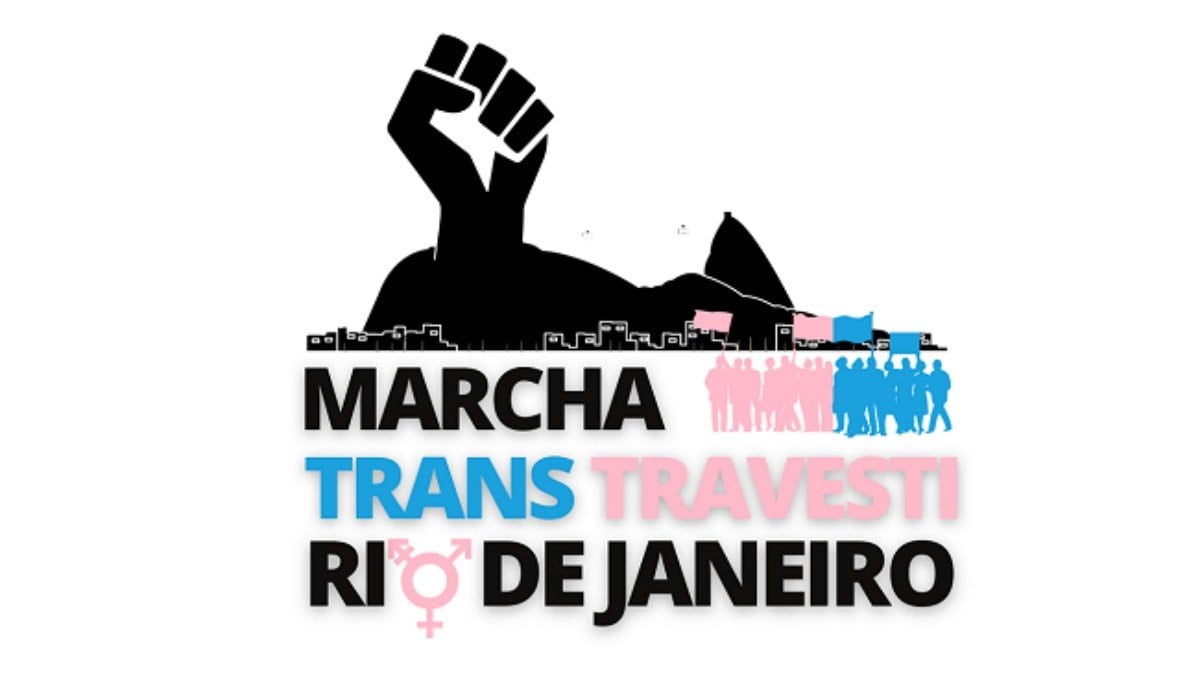 Logo da Marcha Trans e Travesti do Rio de Janeiro.