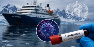 Hantavírus em navio não representa risco global, diz OMS