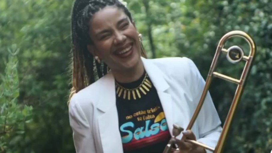 A cantora e trompetista Liena Centeno A cantora e trompetista Liena Centeno