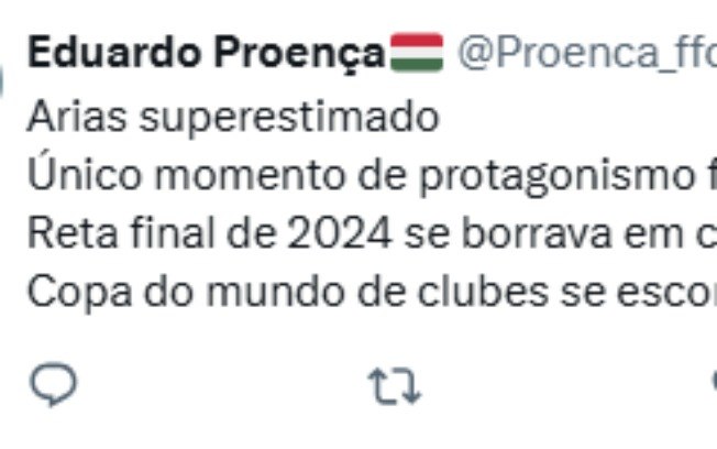 Torcida do Fluminense se irrita com negociação entre Palmeiras e Árias