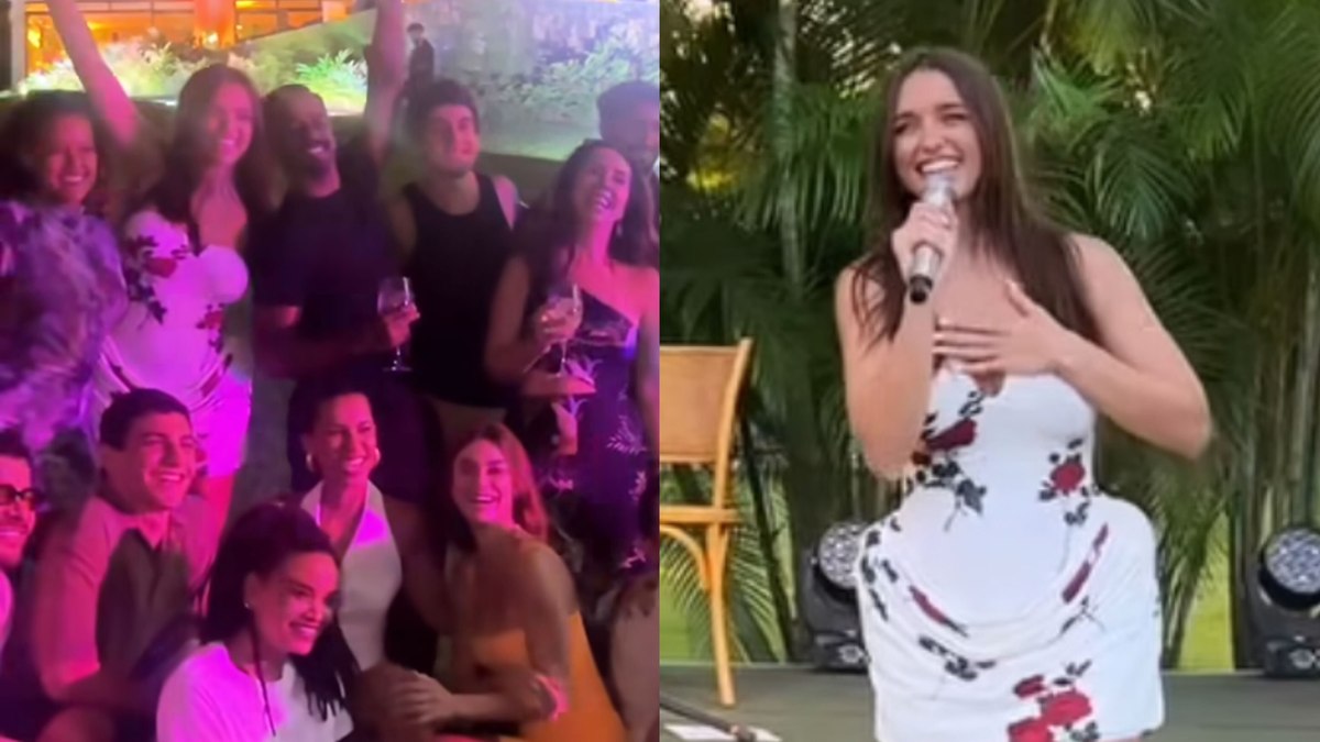 Rafa Kalimann celebrou aniversário ao lado do elenco de 'Família é Tudo'